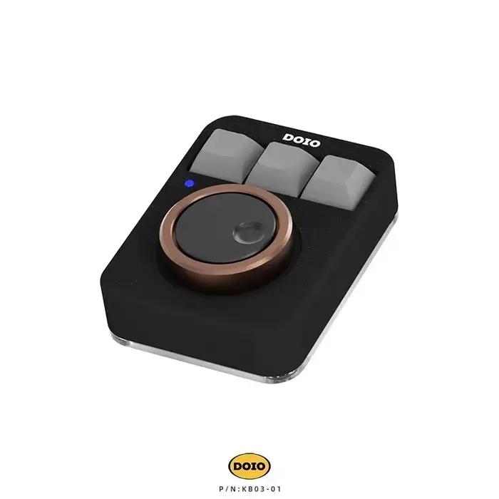 DOIO KB03-01 clavier mécanique en aluminium deux boutons rvb coque inférieure échange à chaud concep