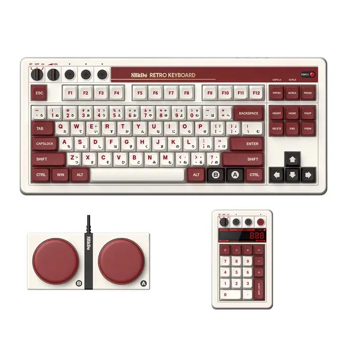 Clavier mécanique rétro 8BitDo avec pavé numérique rétro 18 Compact, expérience de jeu améliorée - C