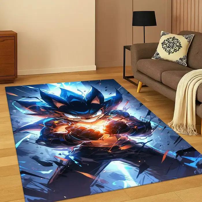 Tapis de jeu de dessin animé s-sonique 3D, pour chambre à coucher, salon, canapé, paillasson, décora