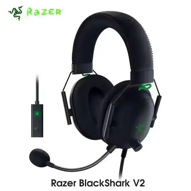 Casque de jeu Razer BlackShark V2 avec carte son Surround THX 7.1, micro détachable pour PC, PS4/PS5