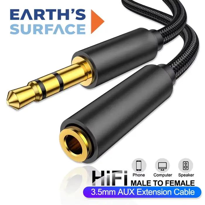 Câble d'extension pour casque, prise jack mâle vers femelle 3,5 mm, câble audio auxiliaire pour haut