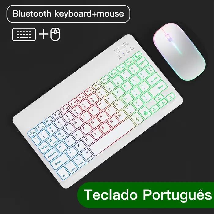 Pour iPad Xiaomi clavier avec souris rétro-éclairage clavier pour Android iOS Windows Samsung téléph