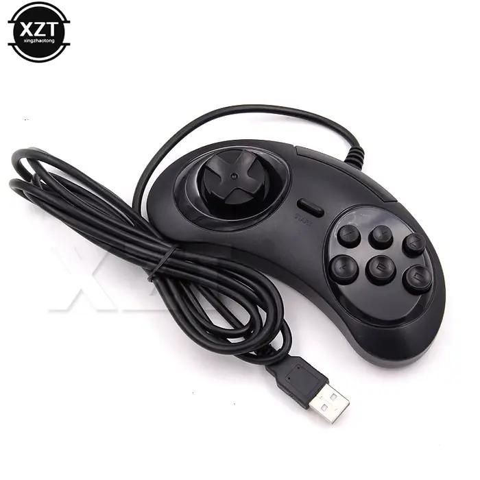 Manette de jeu filaire USB pour SEGA Genesis/MD2 Y1301, Joystick USB classique à 6 boutons pour MAC 