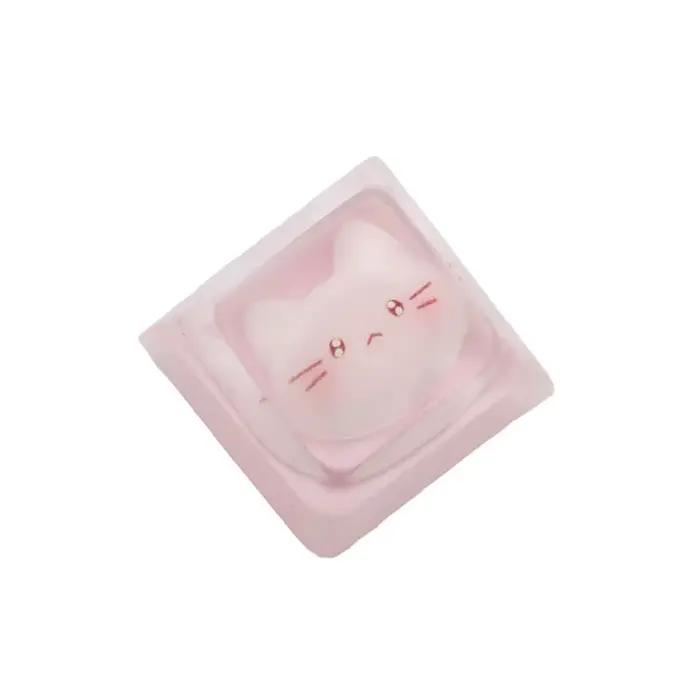 Nouveau capuchon de touche translucide mignon motif chat de dessin animé pour clavier mécanique à ax