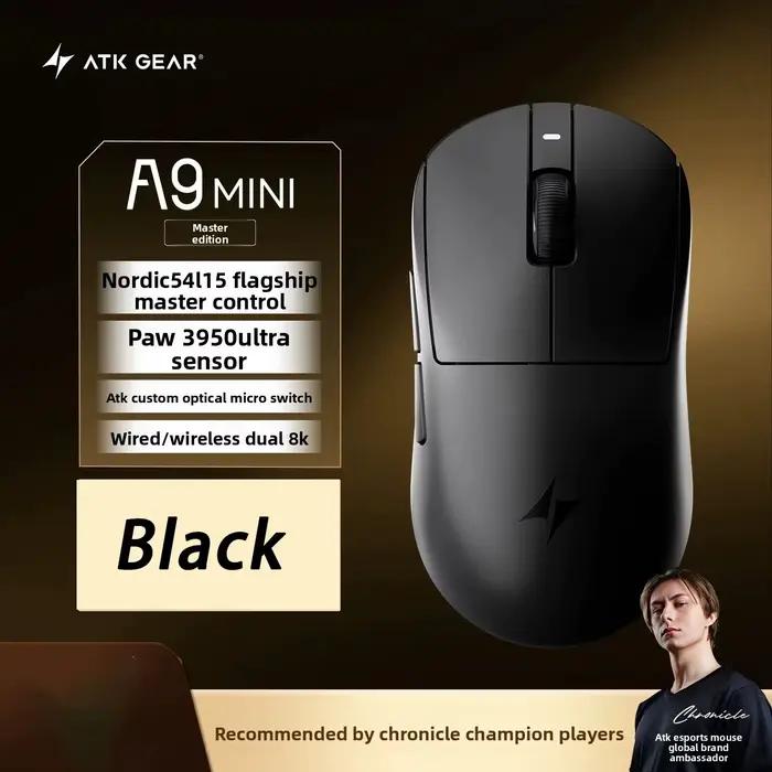 Souris de jeu sans fil ATK A9 MINI Dual 8K, souris de jeu ultime A9 MINI PAW3950 ultra/3955 Master E