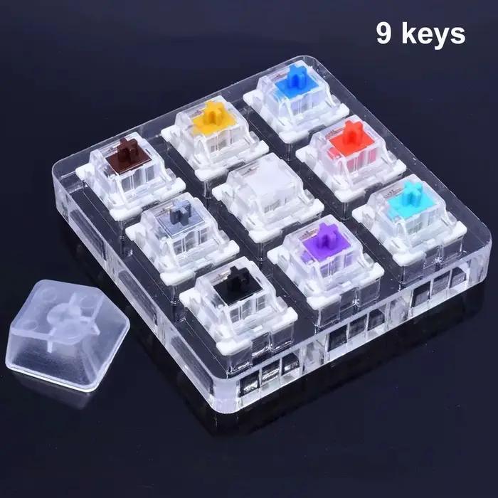 Testeur de commutateurs Outemu pour clavier mécanique gaming – 9 ou 12 touches : bleu, linéaire, cli