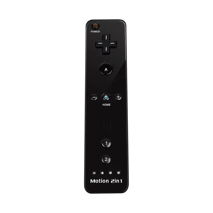 Manette Motion Plus 2 en 1 pour Nintendo Wii/Wii U/Wii Mini avec coque en silicone et sangle compati