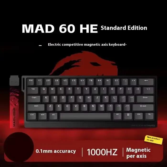 Clavier mécanique FGG Madlions Mad60 Mad68 avec interrupteurs magnétiques, 8k, filaire, RGB, Hot Swa