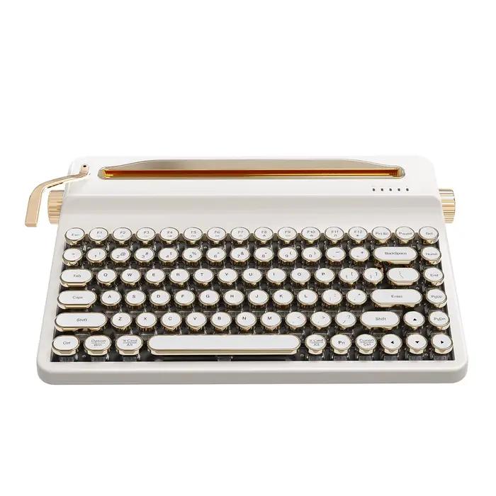 YUNZII QL75 clavier mécanique sans fil blanc, touche de saisie Vintage rvb Programmable QMK/VIA pour