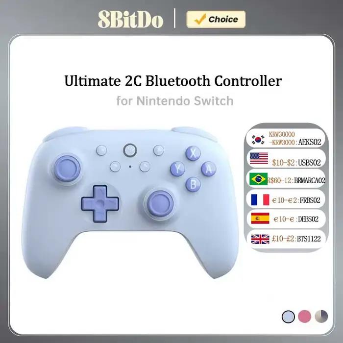 8BitDo Ultimate 2C contrôleur Bluetooth pour Nintendo Switch 2 manette de jeu sans fil avec effet Ha