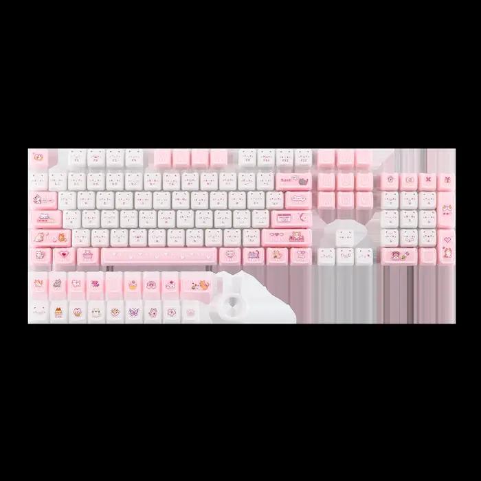 Kit de touches KiiBOOM Mewsic Jelly 122 touches pour clavier mécanique de jeu DIY, profil MAO, doubl