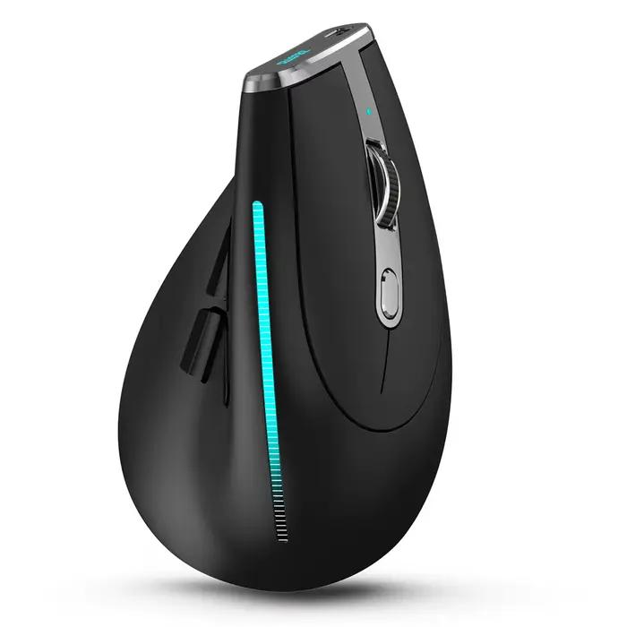 ZELOTES F-36 souris verticale sans fil 2.4G souris Bluetooth lumière polychrome 2400DPI 730 mah batt