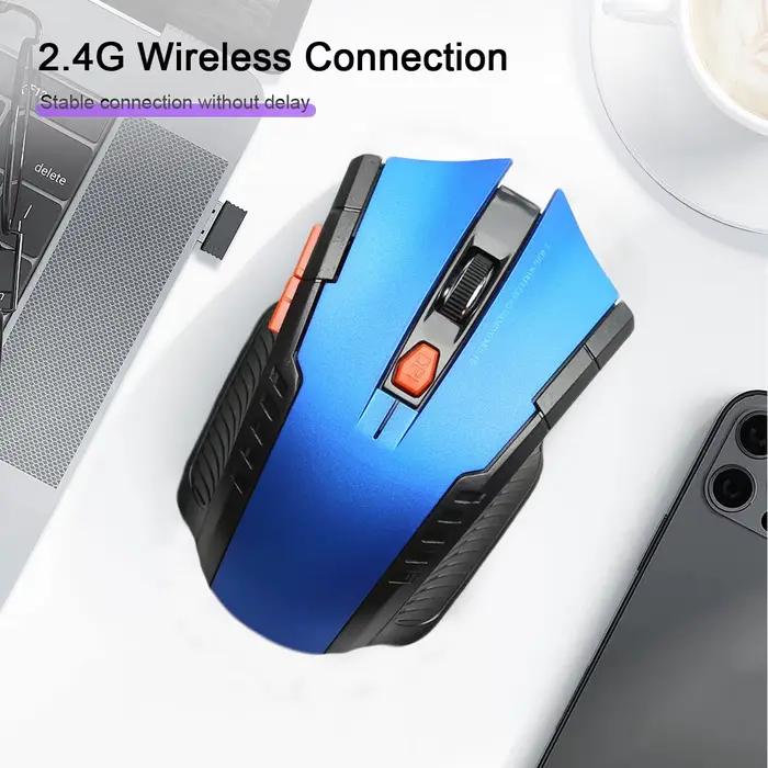 Souris sans fil ergonomique 2.4G, 6 boutons, Portable, avec récepteur USB, pour jeu, PC, ordinateur 