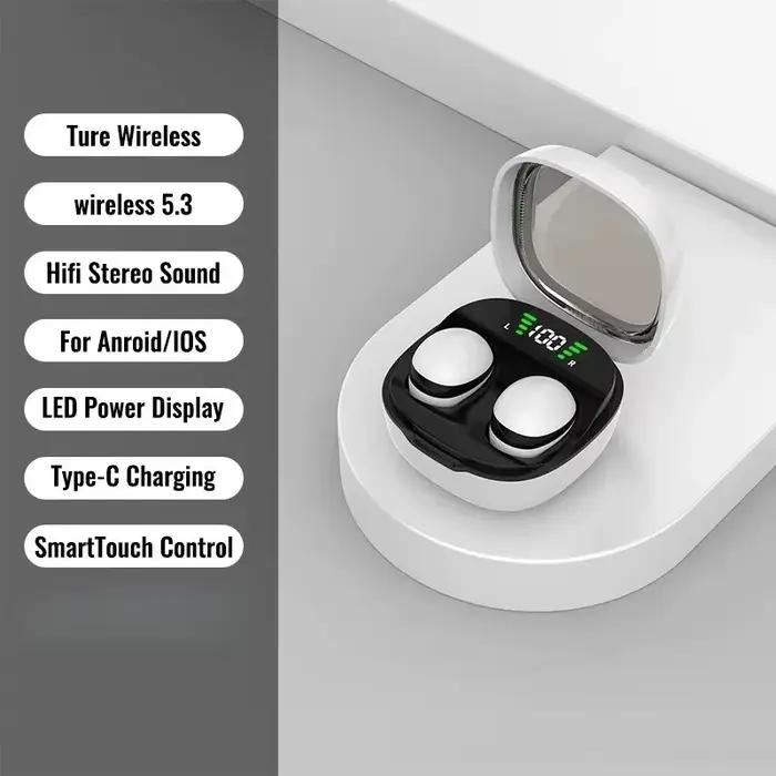 Mini 5.3 casque sans fil bluetooth petits écouteurs sommeil travail sport casque invisible HD HIFI b