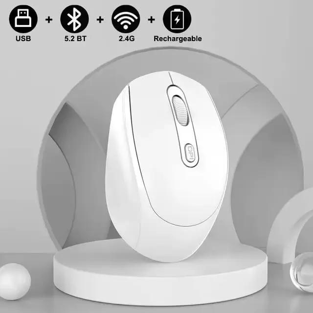 Souris sans fil silencieuse, adaptée aux bureaux, aux jeux Esports, Bluetooth 5.2, 2.4G, double mode