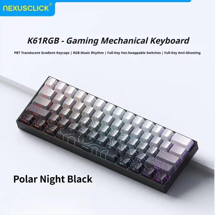 Clavier de jeu magnétique NexusClick à 61 touches, mécanique filaire pour l'e-sport professionnel, t