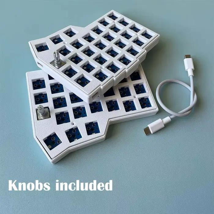 Corne 4 × 6 disposition 2 boutons ergonomie fendue clavier mécanique MX remplaçable à chaud filaire 