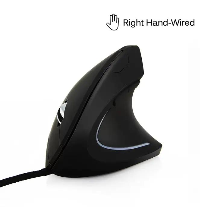 Souris filaire/sans fil, ergonomique, verticale, pour droitier/gaucher, optique USB 2.4G, avec suppo