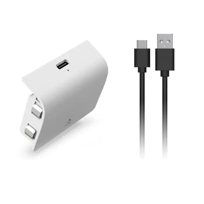 Batterie aste pour manette de jeu XboxSeriesS/X, contrôleur de jeu 24.com, indicateur, câble USB 80c