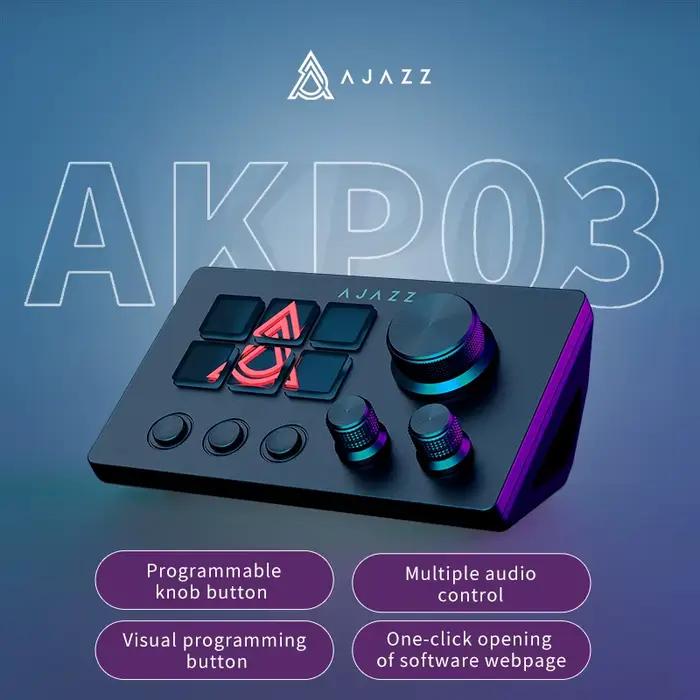 AJAZZ AKP03E clavier Macro Programmable panneau de Console multifonctionnel Assistente bouton person