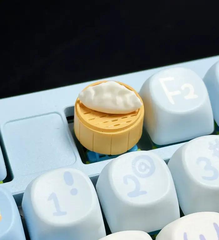 Keycap de clavier mécanique personnalisé, design artisanal, motif 'Délicieux Dumpling fourré'