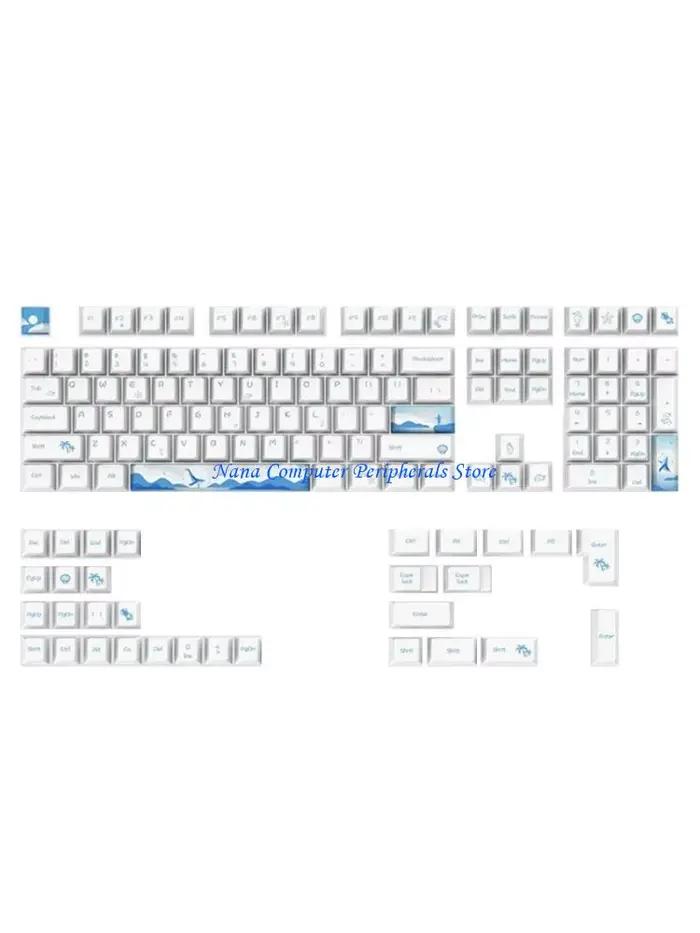 F68C 108 touches PBT Keycaps profil Cherry jeu électronique dauphin colorant sous clavier mécanique 