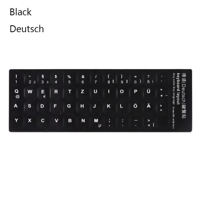 Autocollants de clavier de disposition d'alphabet pour ordinateur portable, espagnol, anglais, arabe