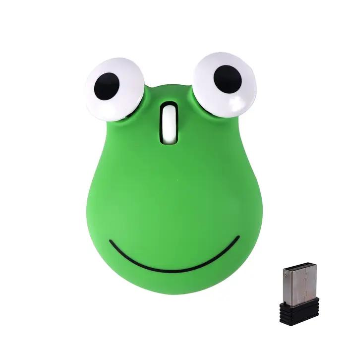 Souris grenouille mignonne sans fil, double mode, Bluetooth, légère, système Portable, bouton muet u