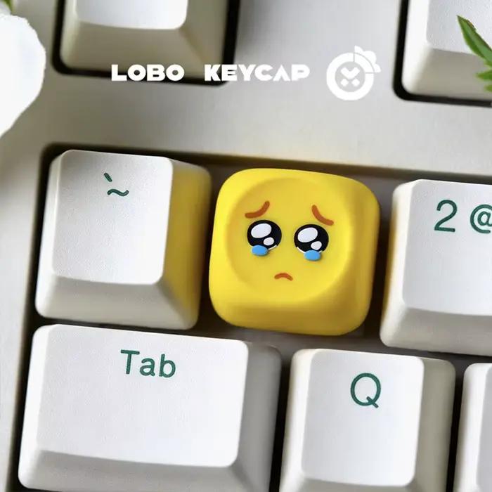 Keycaps Emoji Tendance Kawaii Personnalisés en Résine pour Clavier Mécanique, Touches Esc à Axe Croi