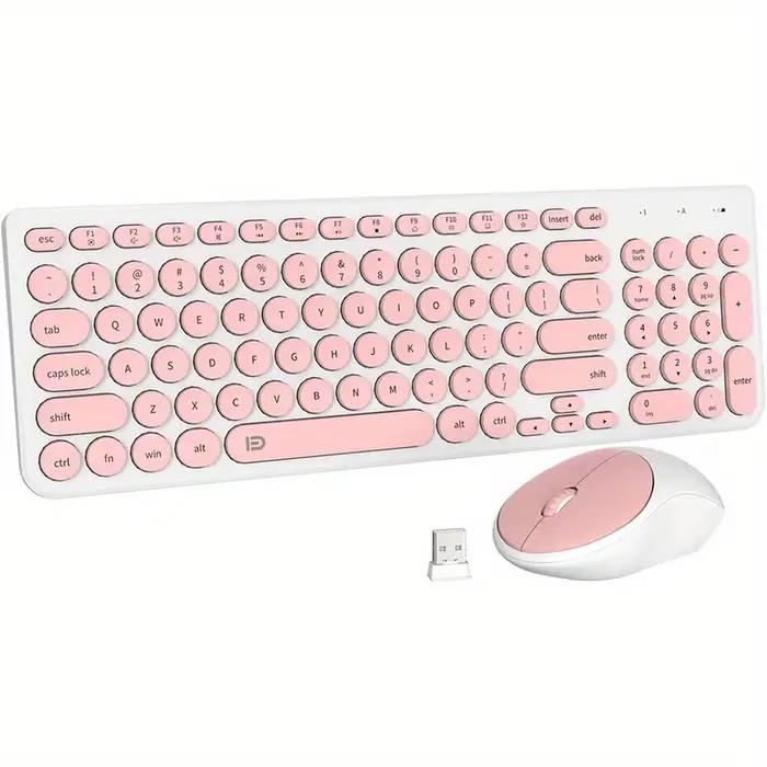 1 jeu de clavier et de souris sans fil 2.4G, Kits de souris de bureau portables à 95 touches multimé