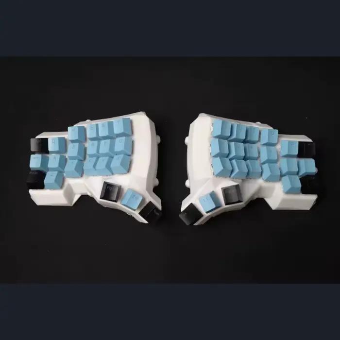 Dactyl Manuform 6*6 clavier fendu filaire ergonomique échange à chaud matériau PETG disposition pers