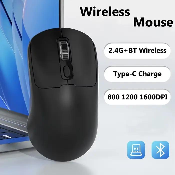 Souris sans fil Bluetooth 5.4, double Mode, Rechargeable, silencieuse, ergonomique, DPI, réglable, p