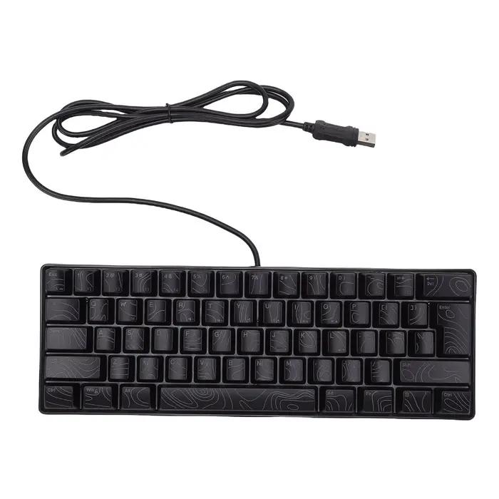 Clavier filaire pour ordinateur 61 touches USB RGB N clé Rollover Contour touches clavier à Membrane