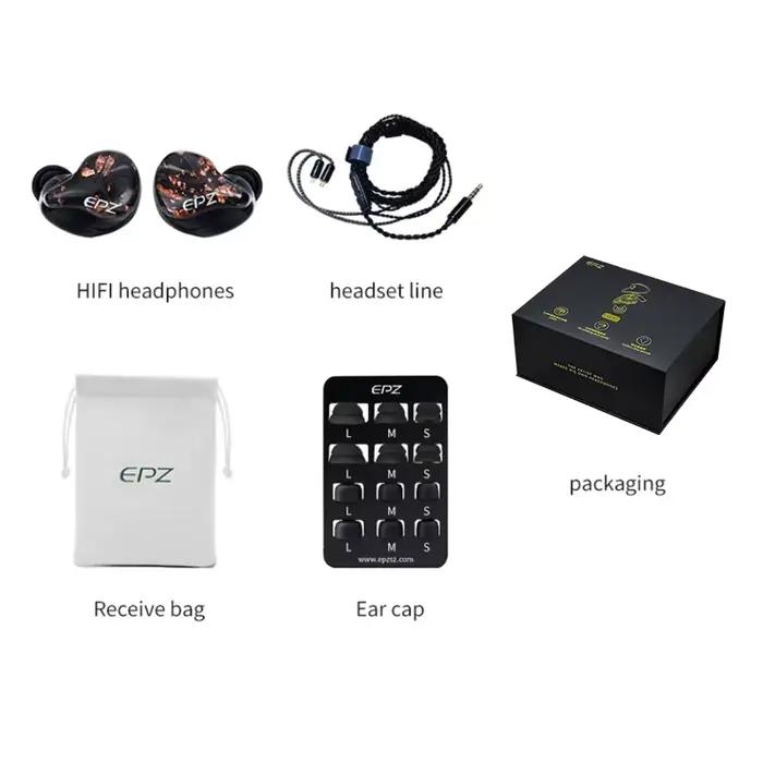EPZ Q1 écouteurs filaires HIFI basse écouteurs IEM dans l'oreille moniteur casque de jeu 0.78 2 broc