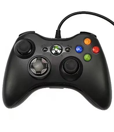 Manette USB filaire pour Xbox 360/PC, manette de jeu à double vibration avec design ergonomique, joy