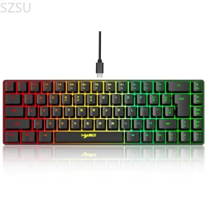 SZSU Pack 1 clavier jeu V200 Mini RGB 60% avec fonctionnalité multimédia