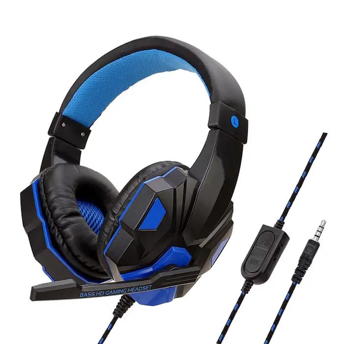 Casque de jeu filaire 3,5 mm avec microphone 120 °   Casque de jeu stéréo PC réglable pour PS4, PS5,