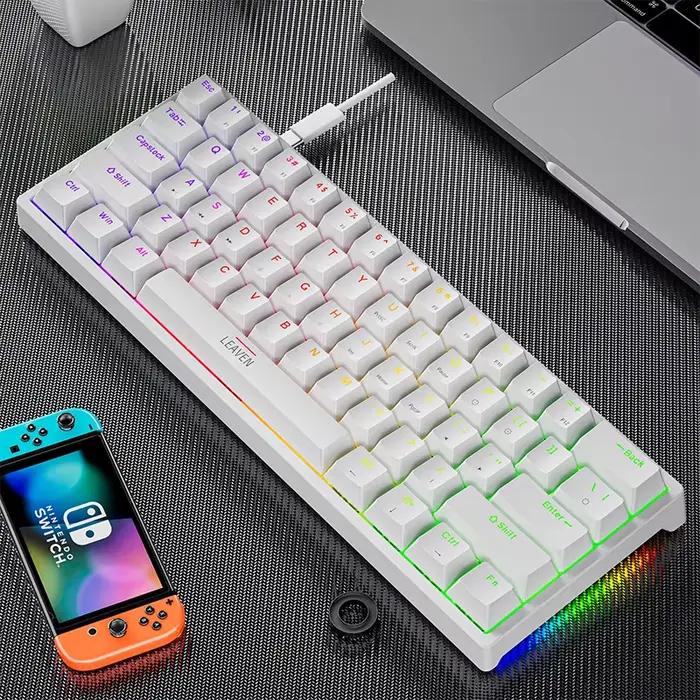 K620 Mini clavier mécanique de jeu 61 touches rvb Hotswap type-c clavier de jeu filaire PBT claviers