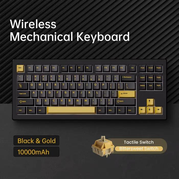 Clavier mécanique Akko 5087 V3 80% TKL Layout ANSI-US, échangeable à chaud, RGB, USB Type-C/2.4g&BT5