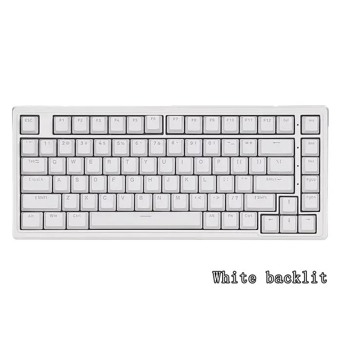 HEXGEARS M2 clavier mécanique 87 touches échange à chaud PBT Structure de joint blanc rétro-éclairé 