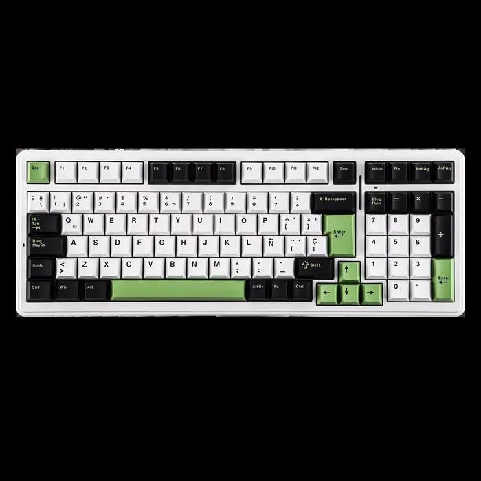Clavier mécanique filaire AULA F99 96% ISO-ES QWERTY avec éclairage RGB et caractères spécifiques au