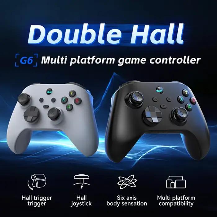 Contrôleur de jeu Bluetooth G6 pour manette de jeu IOS/Android pour PC Hall Rocker Joystick double V