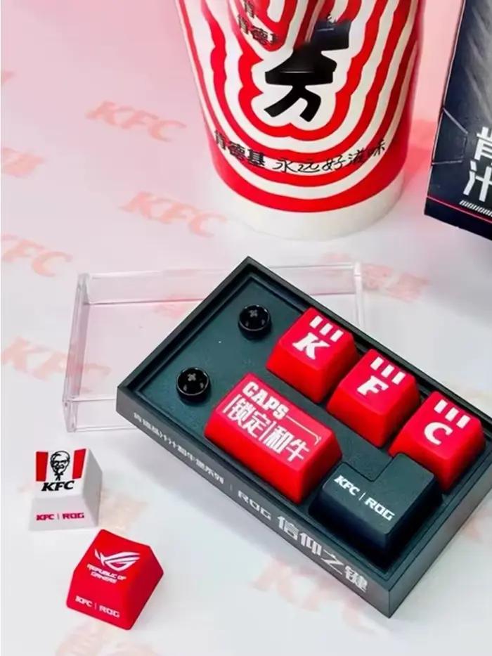 Kfc Keycap clavier mécanique Rog Collaboration bricolage modèle Anime dessin animé périphérique joue