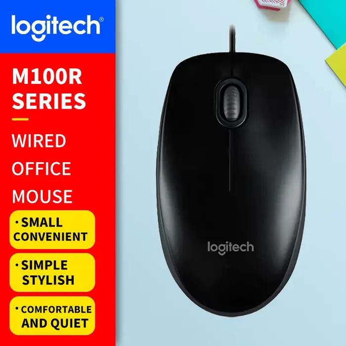 Souris de bureau filaire sans fil Logitech (M) Series pour ordinateurs portables, silencieuse et por