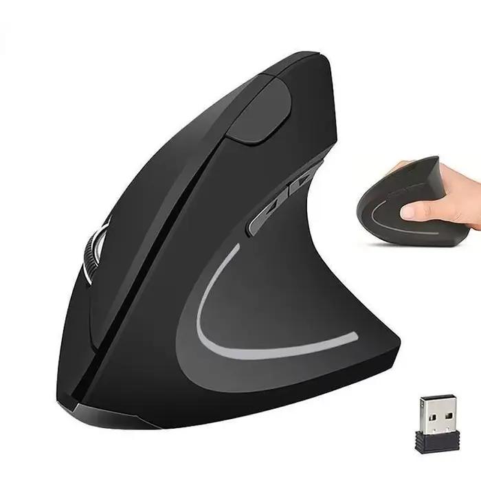 Souris de jeu verticale sans fil, USB, ergonomique, pour ordinateur de bureau, 1600 DPI, pour PC, or