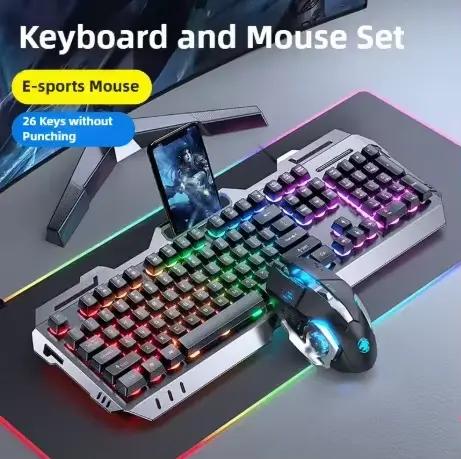 Clavier mécanique à panneau métallique 104 touches pour ordinateur portable, ordinateur de bureau, j