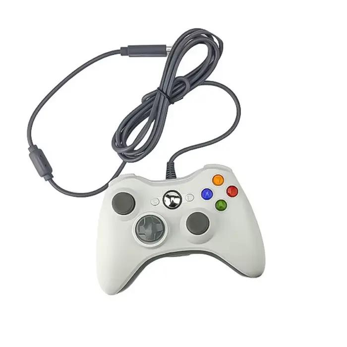 Manette de jeu filaire pour Xbox 360 avec joystick à double vibration compatible avec Xbox 360/360 S