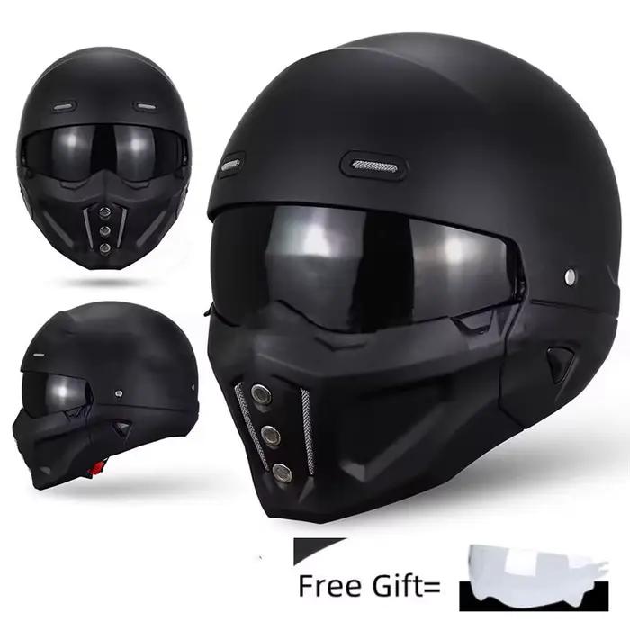 Casque modulaire Scorpion EXO-M110, couvre-chef de moto rétro pour homme avec 2 lentilles, capuchon 