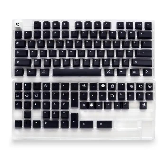 Capuchons de touches Katakana en matériau PBT, 129 touches, profil Cherry, pour clavier mécanique à 