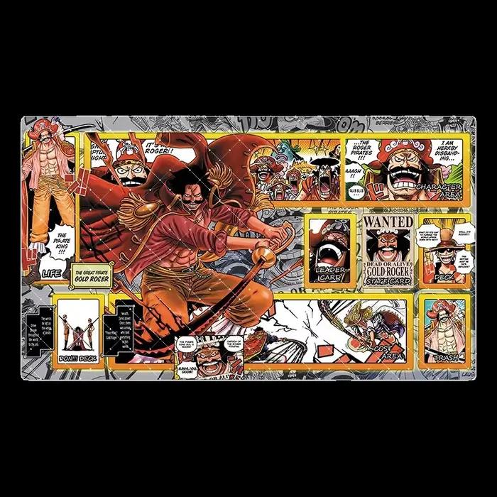 Tapis de jeu en caoutchouc 600x350mm One Piece Trafalgar Law Donquixote Doflamingo Gol D Roger OPCG 